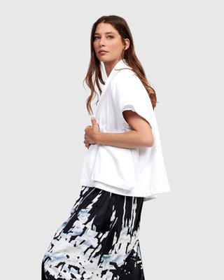 Alembika Urban Pocket Accent Jacket, White - Statement Boutique