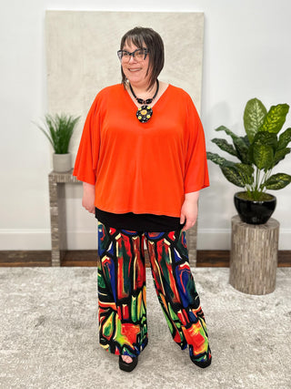 Eva Varro Kaftan Top, Orange - Statement Boutique