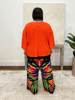 Eva Varro Single Layered Wide Leg Pants, Atlantis - Statement Boutique