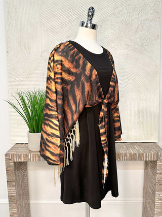 IPNG Primitive Punch Kimono Blouse, Tiger - Statement Boutique