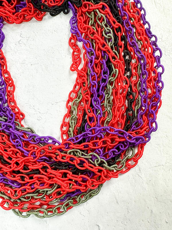 Fabric on sale chain necklace
