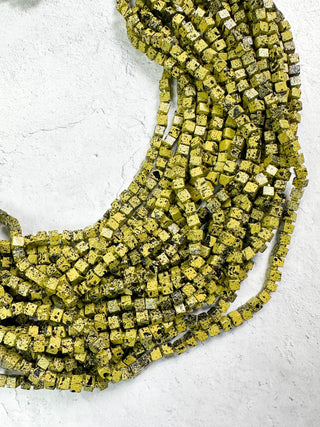 Jianhui London Hand Painted The Next Pashmina Beaded Necklace, Chartreuse/Black - Statement Boutique