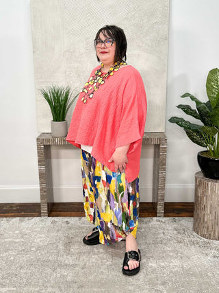 Kozan Alina Top, Papaya Gauze - Statement Boutique