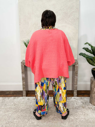 Kozan Alina Top, Papaya Gauze - Statement Boutique