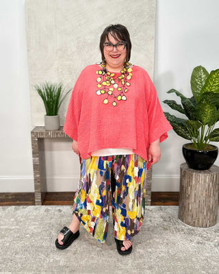 Kozan Alina Top, Papaya Gauze - Statement Boutique