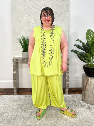Kozan Desa Tank Tunic, Celery Vogue - Statement Boutique