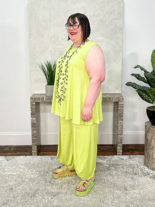 Kozan Desa Tank Tunic, Celery Vogue - Statement Boutique
