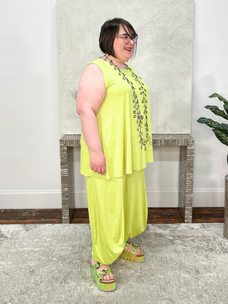 Kozan Desa Tank Tunic, Celery Vogue - Statement Boutique