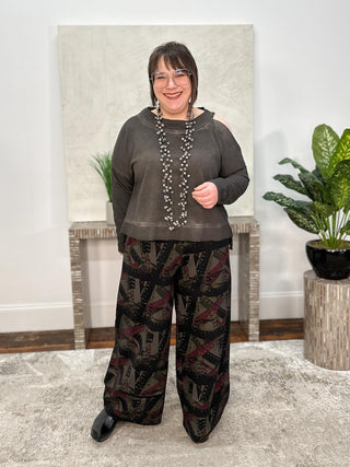 Luukaa Cinema Pant, Smokey Print - Statement Boutique