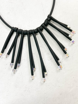 OC Jewelry Iridescent Necklace, Black/Multi - Statement Boutique