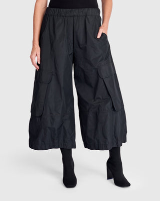 Alembika U.S. Urban Wide Cargo Pants, Black - Statement Boutique