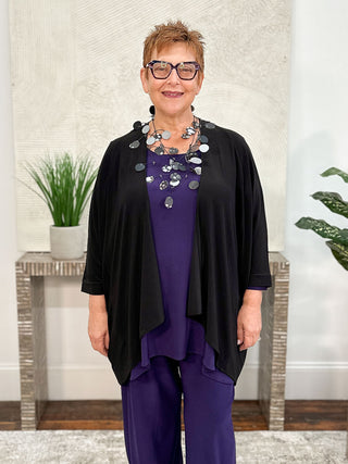 Sympli Matrix Cardigan, Black - Statement Boutique