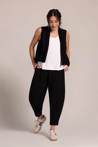Sympli Pop Cropped Core Vest, Black - Statement Boutique