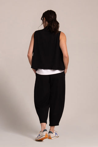 Sympli Pop Cropped Core Vest, Black - Statement Boutique