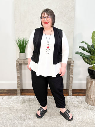 Sympli Pop Cropped Core Vest, Black - Statement Boutique