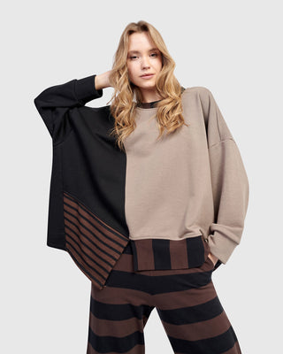 Alembika U.S. Urban Blitz Crewneck Top, Mix - Statement Boutique