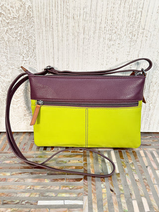 iLi New York Double Zip Crossbody Bag, Sage Multi - Statement Boutique