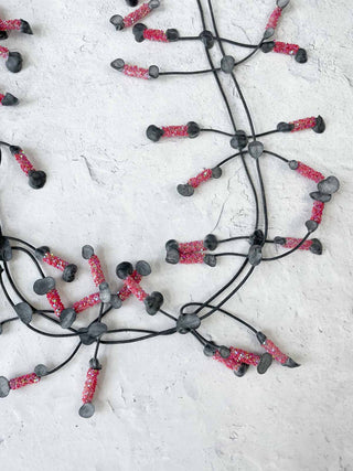 Annemieke Broenink Glitter Pop Necklace, Red - Statement Boutique
