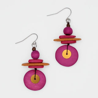 Sylca Designs Assuta Fuchsia Drop Earrings - Statement Boutique