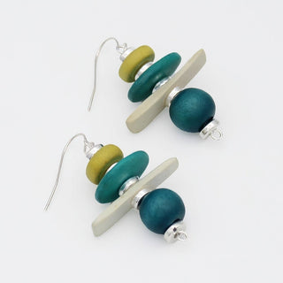 Sylca Designs Turquoise and Yellow Radiance Earrings - Statement Boutique