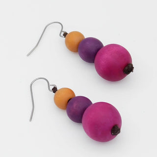 Sylca Designs Fuchsia Drop Lela Earrings - Statement Boutique