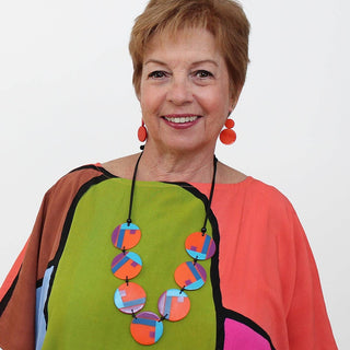 Sylca Designs Orange Multi Poppy Necklace - Statement Boutique