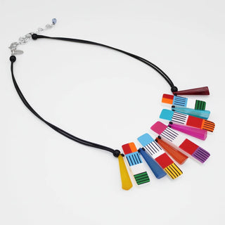 Sylca Designs Bright Multi Cascade Charm Necklace - Statement Boutique