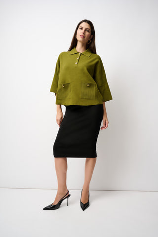Joseph Ribkoff Classic Long Pencil Skirt, Black - Statement Boutique