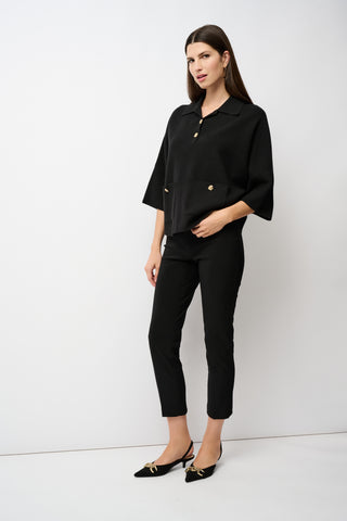 Joseph Ribkoff Classic Cropped Pant, Black - Statement Boutique