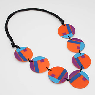 Sylca Designs Orange Multi Poppy Necklace - Statement Boutique