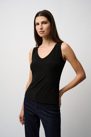 Joseph Ribkoff Classic V-Neck Cami Tank, Black - Statement Boutique