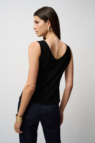 Joseph Ribkoff Classic V-Neck Cami Tank, Black - Statement Boutique