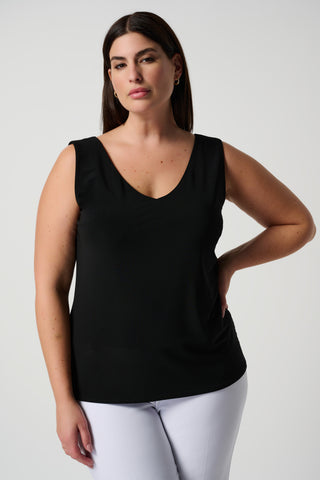 Joseph Ribkoff Classic V-Neck Cami Tank, Black - Statement Boutique