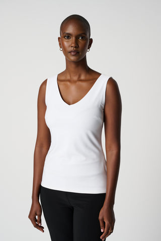 Joseph Ribkoff Classic V-Neck Cami Tank, Vanilla - Statement Boutique