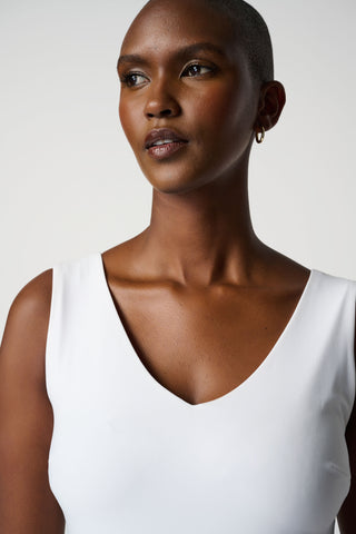 Joseph Ribkoff Classic V-Neck Cami Tank, Vanilla - Statement Boutique