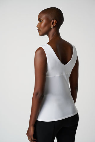 Joseph Ribkoff Classic V-Neck Cami Tank, Vanilla - Statement Boutique