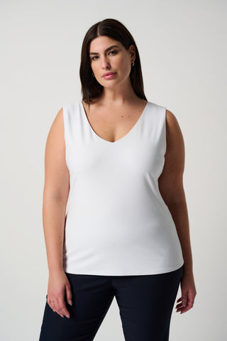 Joseph Ribkoff Classic V-Neck Cami Tank, Vanilla - Statement Boutique