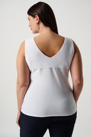 Joseph Ribkoff Classic V-Neck Cami Tank, Vanilla - Statement Boutique