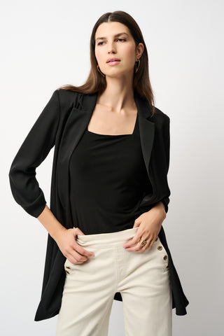 Joseph Ribkoff Classic Long Blazer, Black - Statement Boutique
