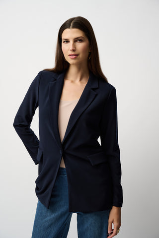 Joseph Ribkoff Classic Straight Blazer, Midnight Blue - Statement Boutique