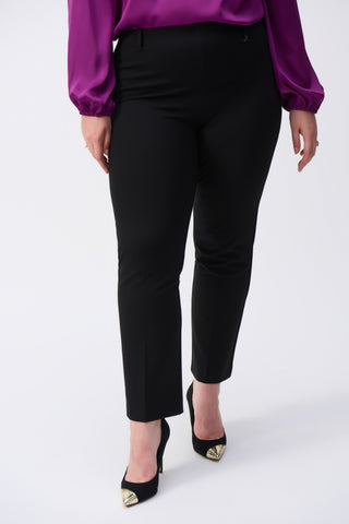 Joseph Ribkoff Heavy Knit Straight Pull-On Pants, Black - Statement Boutique
