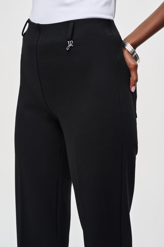 Joseph Ribkoff Heavy Knit Straight Pull-On Pants, Black - Statement Boutique