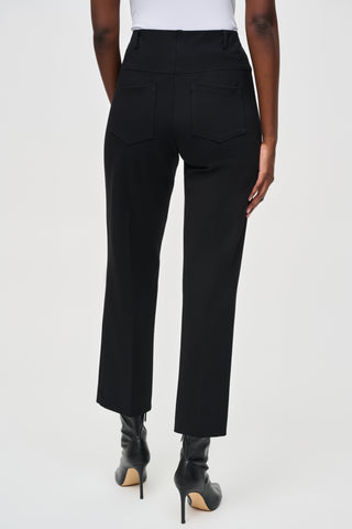 Joseph Ribkoff Heavy Knit Straight Pull-On Pants, Black - Statement Boutique