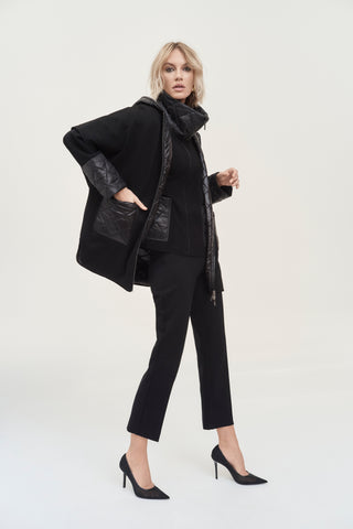 Joseph Ribkoff Heavy Knit Straight Pull-On Pants, Black - Statement Boutique