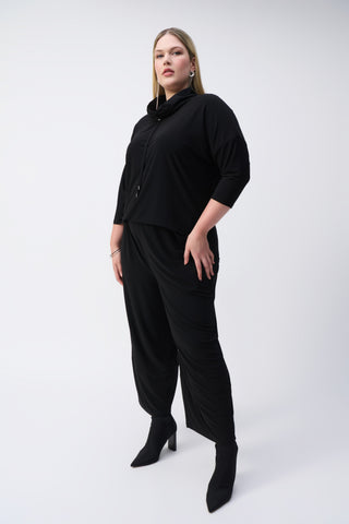 Joseph Ribkoff Lantern Cinch Neck Jumpsuit, Black - Statement Boutique