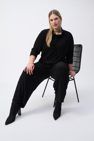 Joseph Ribkoff Lantern Cinch Neck Jumpsuit, Black - Statement Boutique