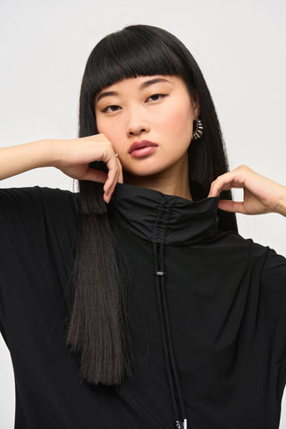 Joseph Ribkoff Lantern Cinch Neck Jumpsuit, Black - Statement Boutique