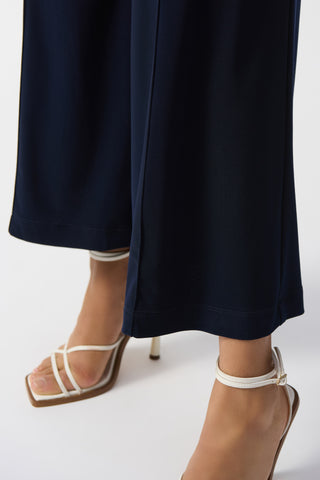 Joseph Ribkoff Silky Knit Pull-On Wide-Leg Pants, Midnight Blue - Statement Boutique