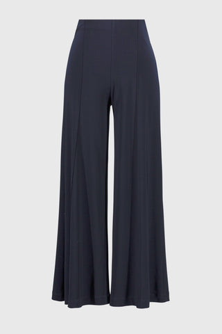 Joseph Ribkoff Silky Knit Pull-On Wide-Leg Pants, Midnight Blue - Statement Boutique