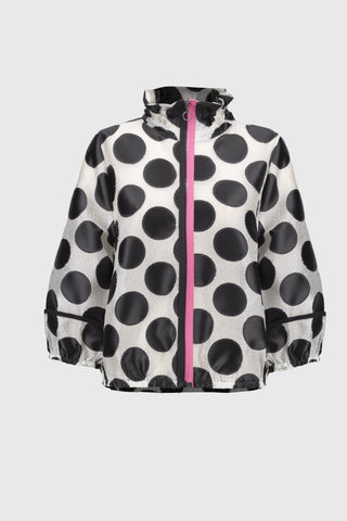 Joseph Ribkoff Jacquard Dot Boxy Jacket, White/Black - Statement Boutique
